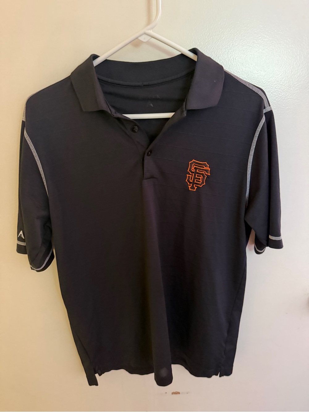 Black Polo with Orange SF Logo - Men's Short Sleeve